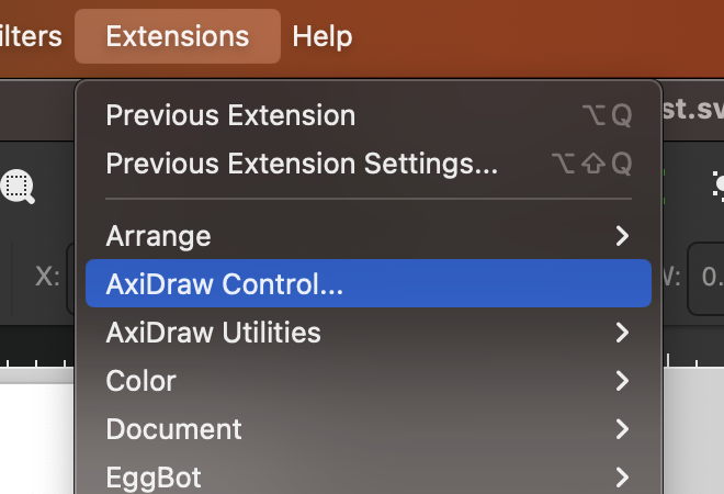 AxiDraw Interface setup